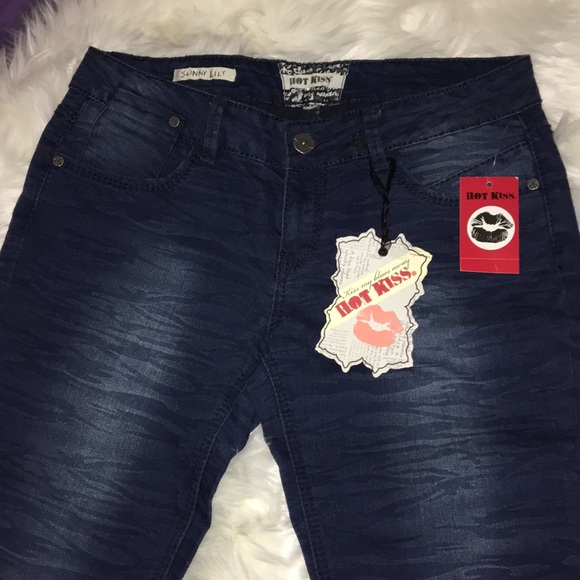 HOT KISS 💋 Tiger Zebra Denim Jeans Pants SKINNY - Picture 7 of 8